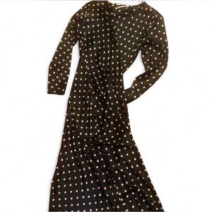 Elegant Black Polka Dot Dress